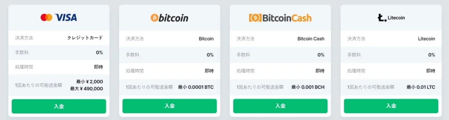 ビットスターズ 入金